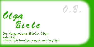 olga birle business card